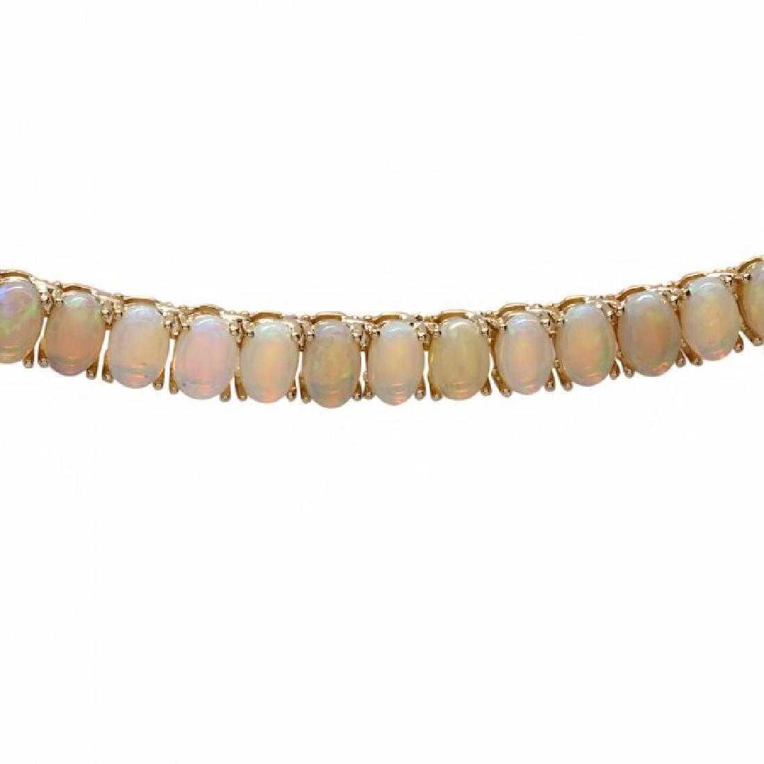 14K Yellow Gold and 29.79ct Opal Necklace