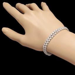 18K White Gold and 9.95ct Diamond Bracelet