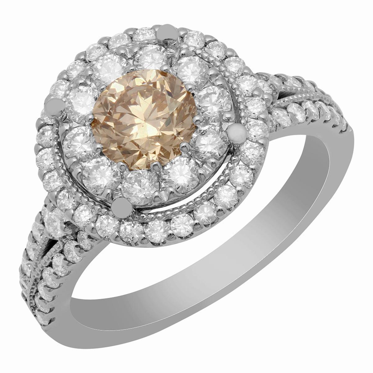 14k White Gold 0.88ct & 1.53ct Diamond Ring