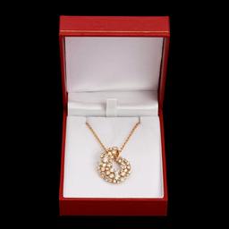 14k Yellow Gold 2.70ct Diamond Pendant