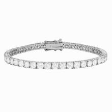 18k White Gold 9.02ct Diamond Tennis Bracelet