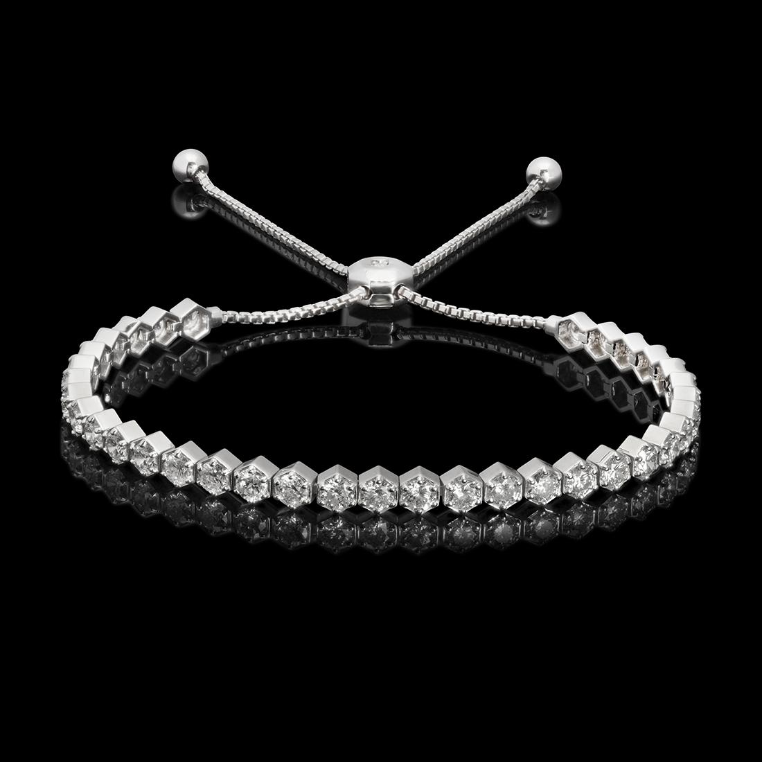 14k White Gold 4.37ct Diamond Bracelet