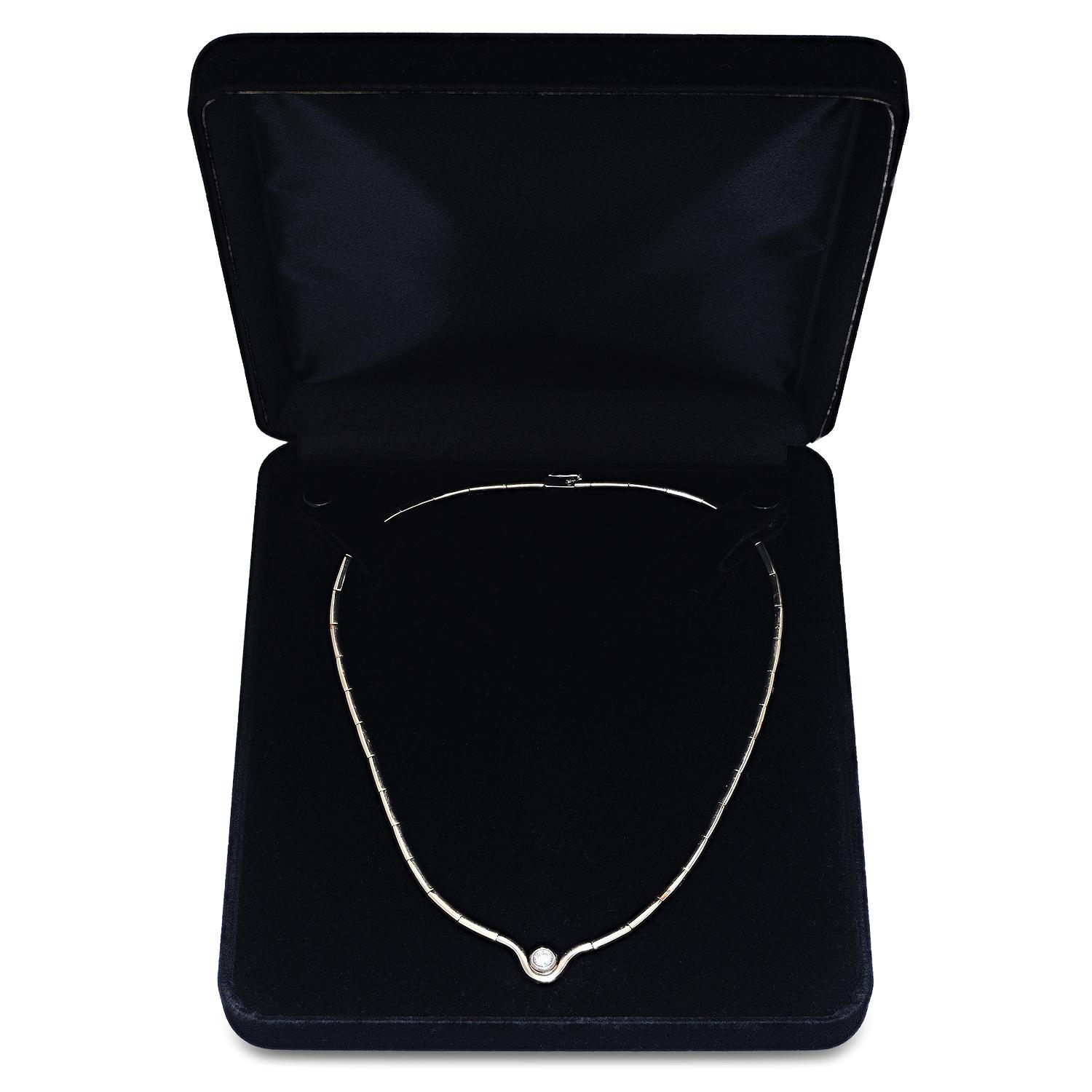 14K White Gold Setting with 0.45ct Diamond Necklace