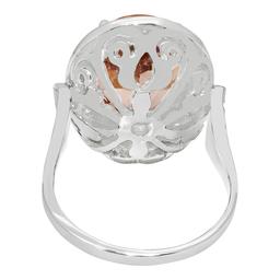 14k White Gold 5.79ct Morganite 0.55ct Diamond Ring