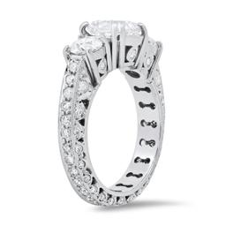 14K White Gold Setting with 1.75ct Center Diamond and 3.75tcw Diamond Ring