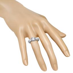 14K White Gold Setting with 1.75ct Center Diamond and 3.75tcw Diamond Ring