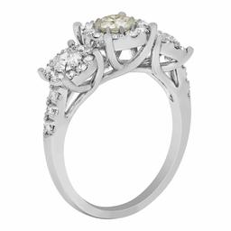 14k White Gold 0.45ct & 1.04ct Diamond Ring