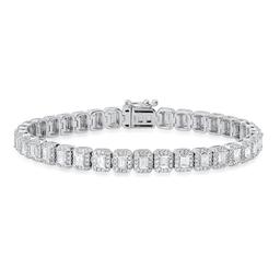 14K White Gold Setting with 5.40ct Diamond Ladies Bracelet