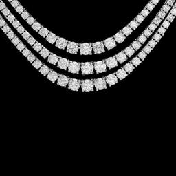 18K White Gold and 23.0ct Diamond Necklace