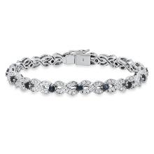 14K White Gold Setting with 1.5ct Sapphire and 2.5ct Diamond Bracelet