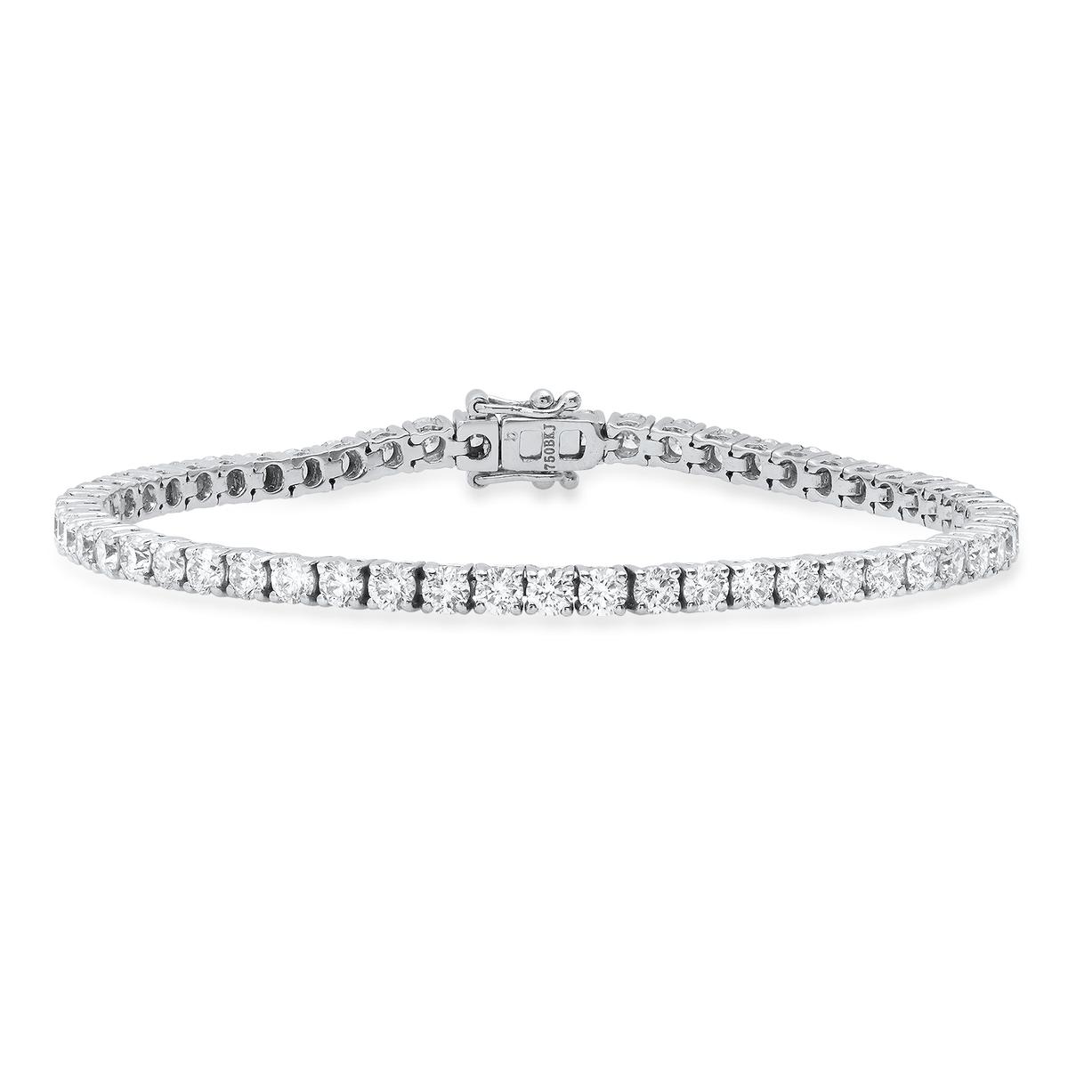 18K White Gold with 5.3ct Diamond Bracelet