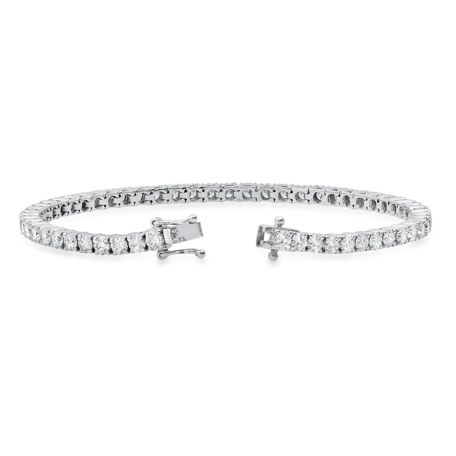 18K White Gold with 5.3ct Diamond Bracelet