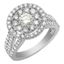 14k White Gold 0.47ct & 1.87ct Diamond Ring