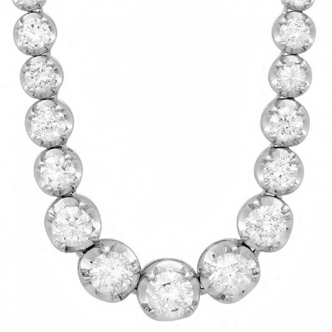 18K White Gold and 10.18ct Diamond Necklace