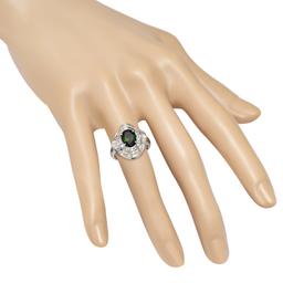 Platinum Setting with 2.51ct Tourmaline and 1.08ct Diamond Ladies Ring