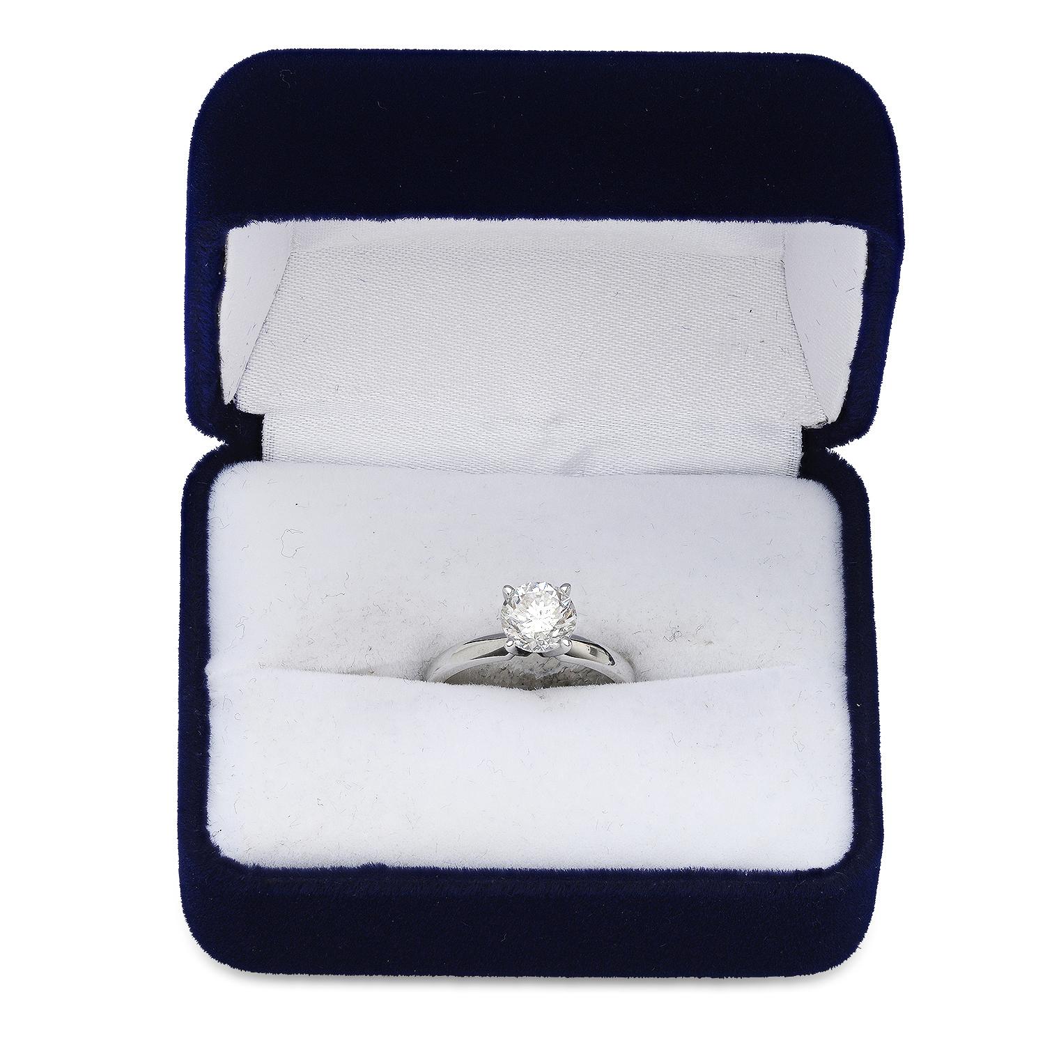 14K White Gold Setting with 1.52ct Diamond Solitaire Ladies Ring