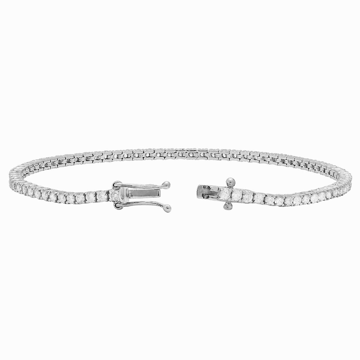 18k White Gold 2.76ct Diamond Tennis Bracelet