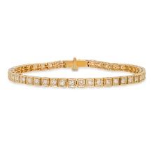 18K Yellow Gold Setting with 2.0ct Diamond Tennis Bracelet