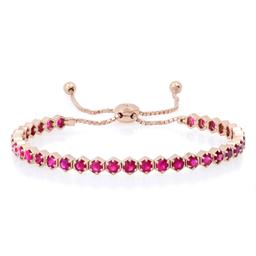 14K Rose Gold Setting with 4.91ct Ruby Bracelet