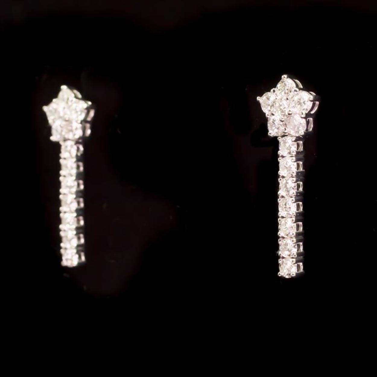 14k Gold 1.85ct Diamond Earrings