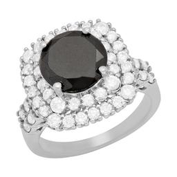 14k White Gold 2.81ct & 4.46ct Diamond Ring