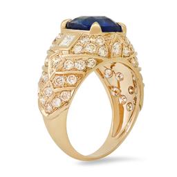 18K Yellow Gold Setting with 5.13ct Sapphire and 1.85ct Diamond Ladies Ring