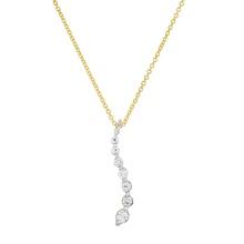 10K Yellow Gold Setting with 14K Yellow Gold Chain and 0.36ct Diamond Pendant