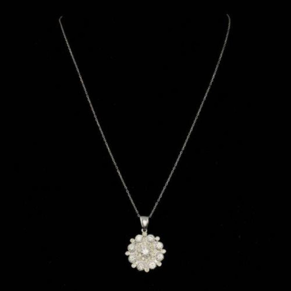 14K Gold 2.07ct Diamond Pendant