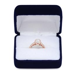 14K Rose Gold Setting with 0.69ct Center Diamond and 1.17tcw Diamond Ladies Ring