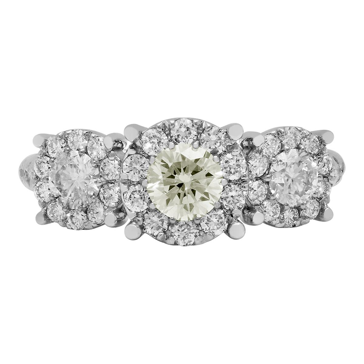 14k White Gold 0.45ct & 1.04ct Diamond Ring