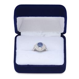 Platinum setting with 2.0ct Sapphire and 0.70ct Diamond Ring