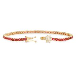 14K Yellow Gold with 4.56ct Tourmaline and 0.32ct Diamond Bracelet