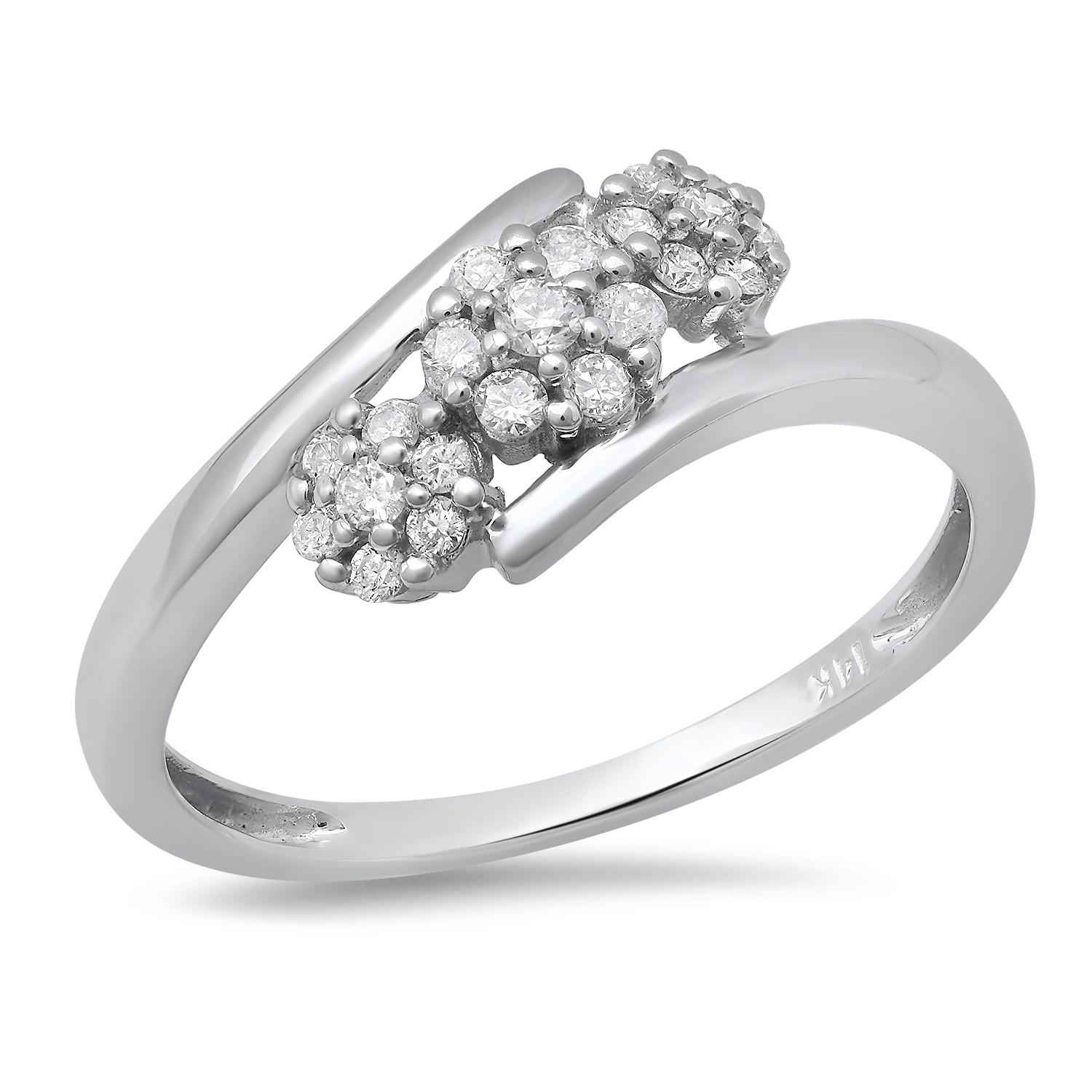 14K White Gold Setting with 0.25ct Diamond Ladies Ring