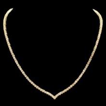 18K Yellow Gold 8.38ct Diamond Necklace