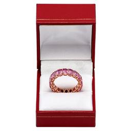 14k Rose Gold 9.98ct Pink Sapphire Eternity Band Ring