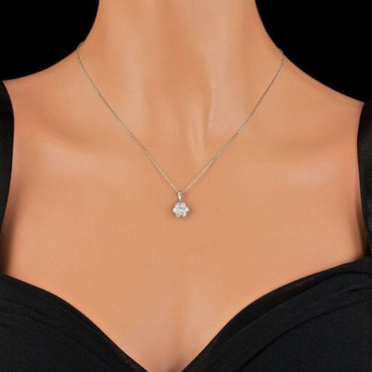 14K Gold 0.97ct Diamond Pendant