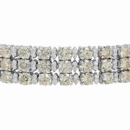 18k White Gold 16.84ct Diamond Tennis Bracelet