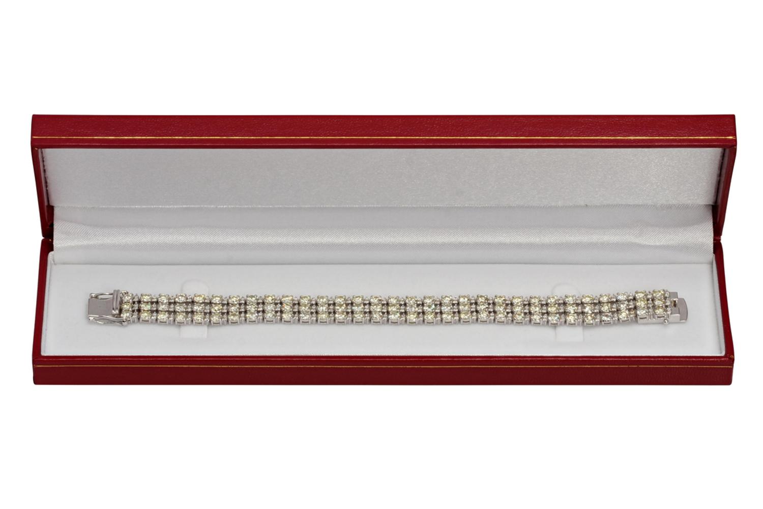 18k White Gold 16.84ct Diamond Tennis Bracelet