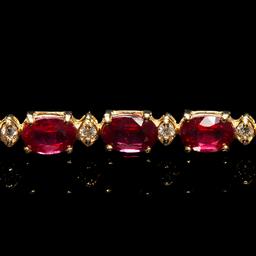 14k Yellow Gold 15.35ct Ruby 0.70ct Diamond Bracelet