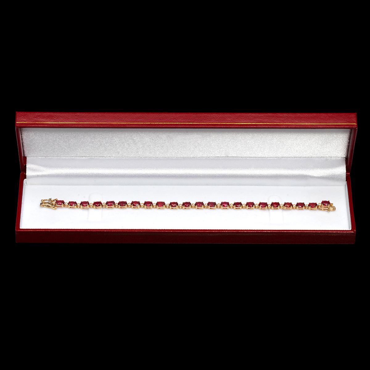 14k Yellow Gold 15.35ct Ruby 0.70ct Diamond Bracelet