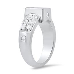 Platinum Setting with 1.09ct Center Diamond and 1.97tcw Diamond Ladies Ring