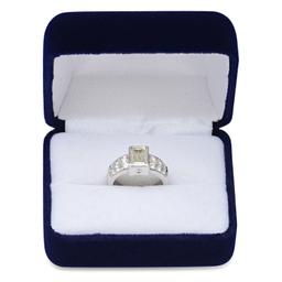 Platinum Setting with 1.09ct Center Diamond and 1.97tcw Diamond Ladies Ring