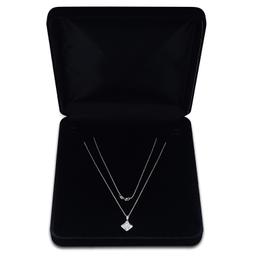 14K White Gold Setting with 0.50ct Diamond Ladies Pendant