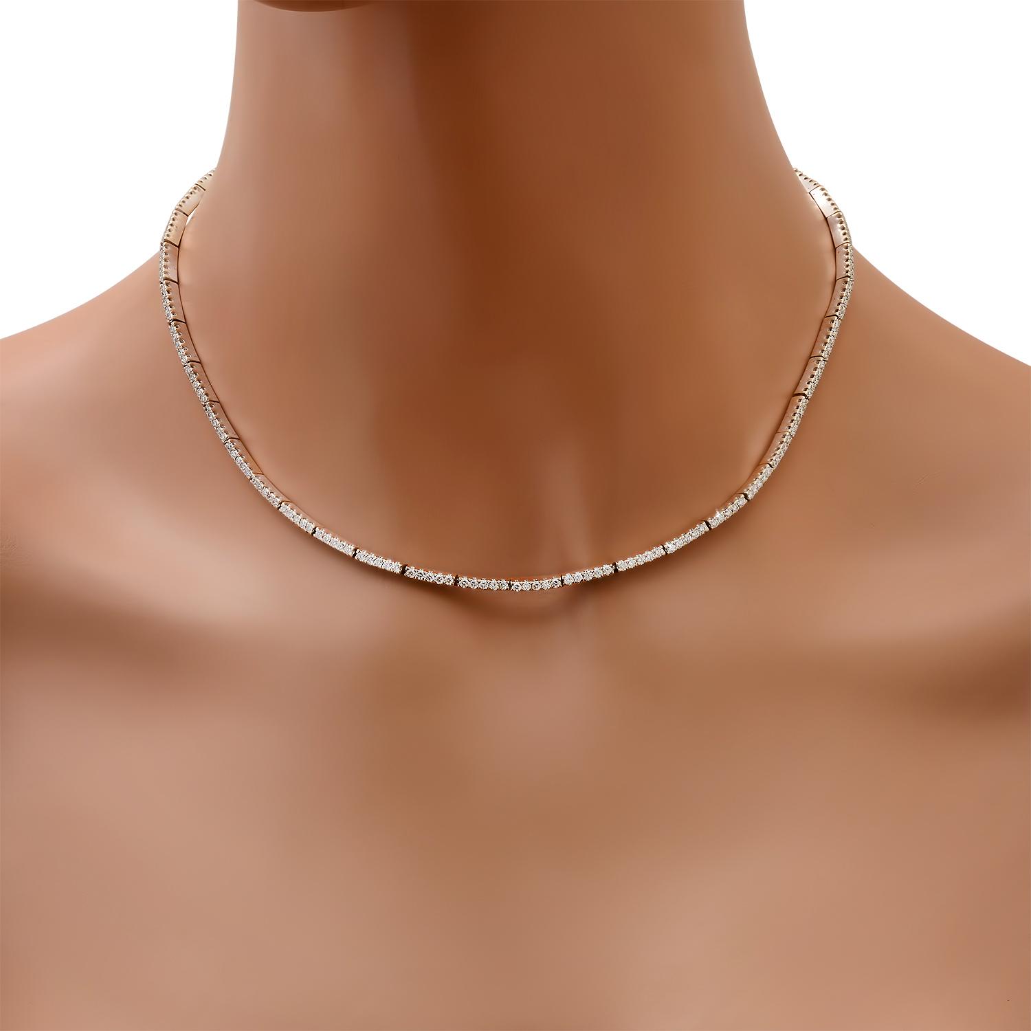 18K White Gold Setting with 3.68ct Diamond Necklace