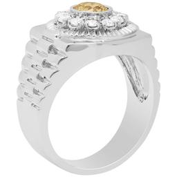 14k White Gold 0.66ct & 0.57ct Diamond Ring