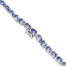 14K White Gold with 40.0ct Tanzanite Necklace