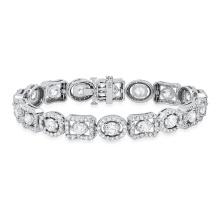 14K White Gold Setting with 9.36ct Diamond Bracelet