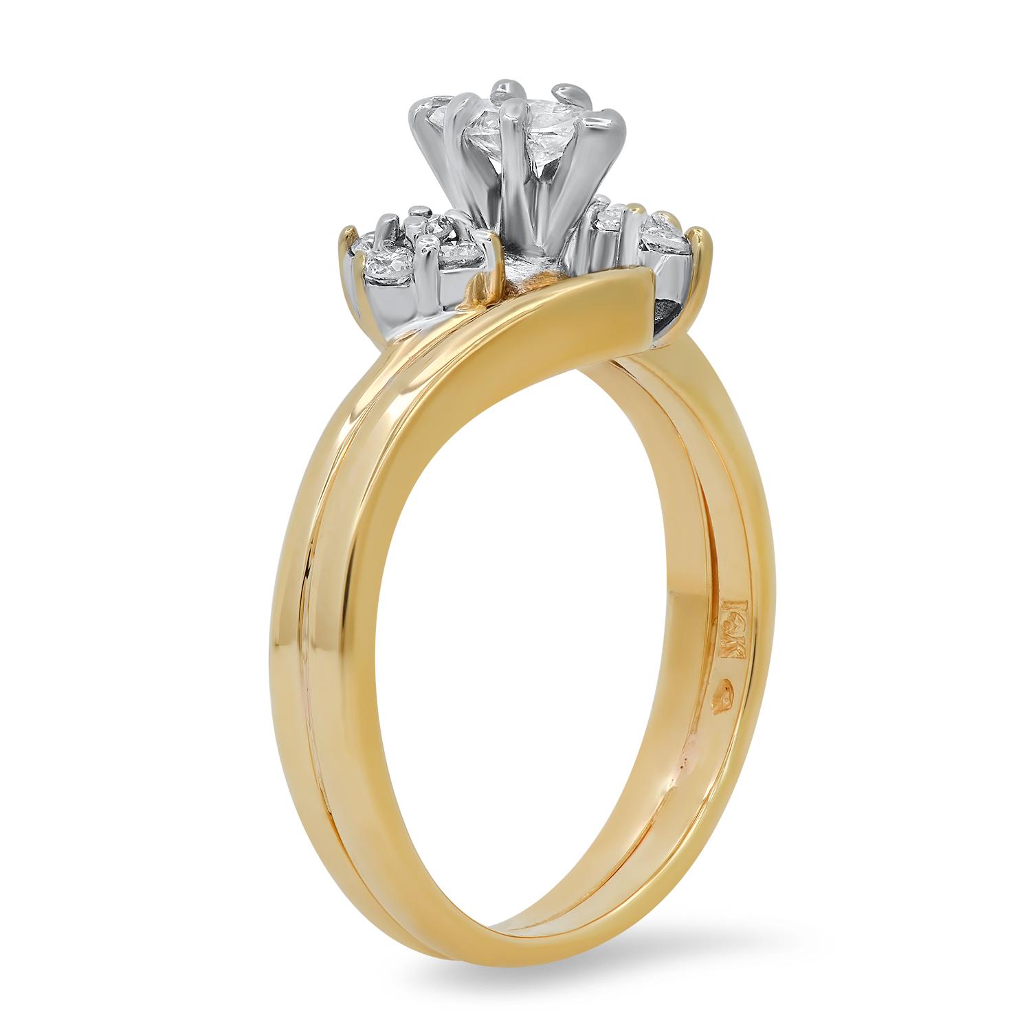 14K Yellow Gold Setting with 0.32tcw Diamond Ladies Ring