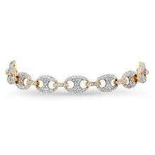 14K Yellow Gold and 7.8ct Diamond Bracelet