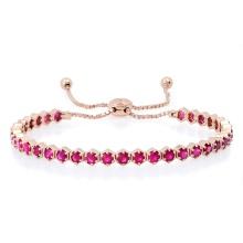 14K Rose Gold Setting with 4.91ct Ruby Bracelet